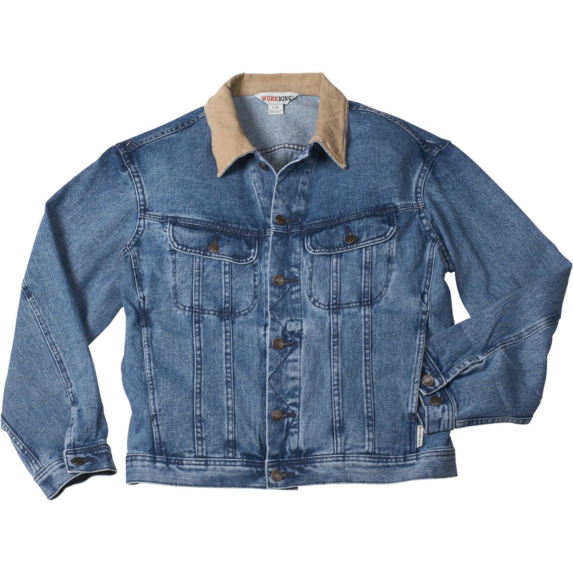 Work King Button Front Unlined Denim Jacket, Model# I5F411